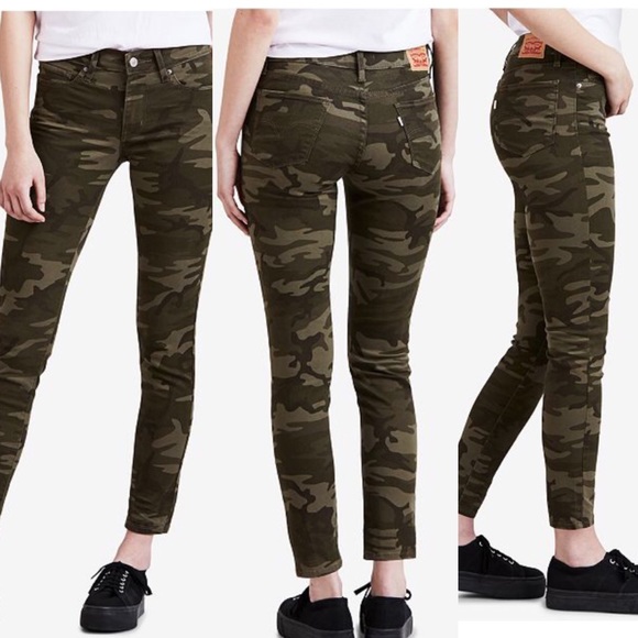 levi's camo jeans women's